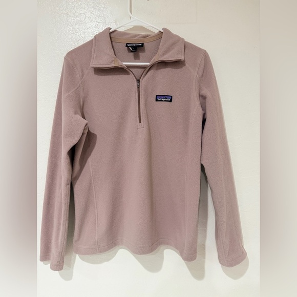Patagonia Sweaters - Patagonia Women's Mauve Pink Quarter-Zip Sweatshirt size S